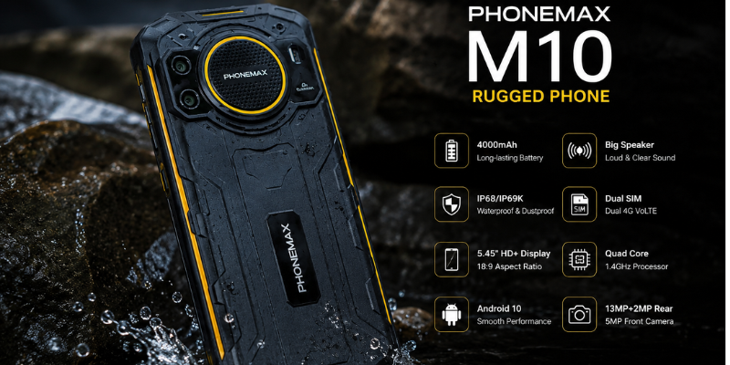 Phonemax m10 rugged phone Review, Features & Buying Guide